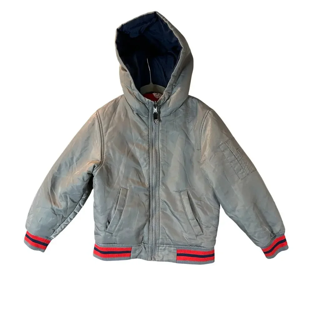 Reversible Insulated Rain Jacket Hoodie Sporty Boys XS 4 5 4T 5T Wonder Nation